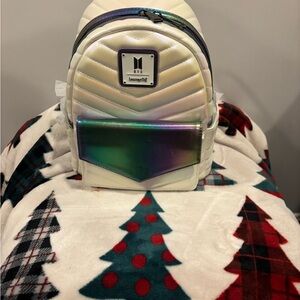 Loungefly White and Iridescent Backpack